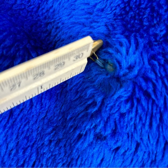 Vintage Sears Winter Faux Fur Coat Blue Child's Kid's Size 3 MISSING One Button - Picture 16 of 16